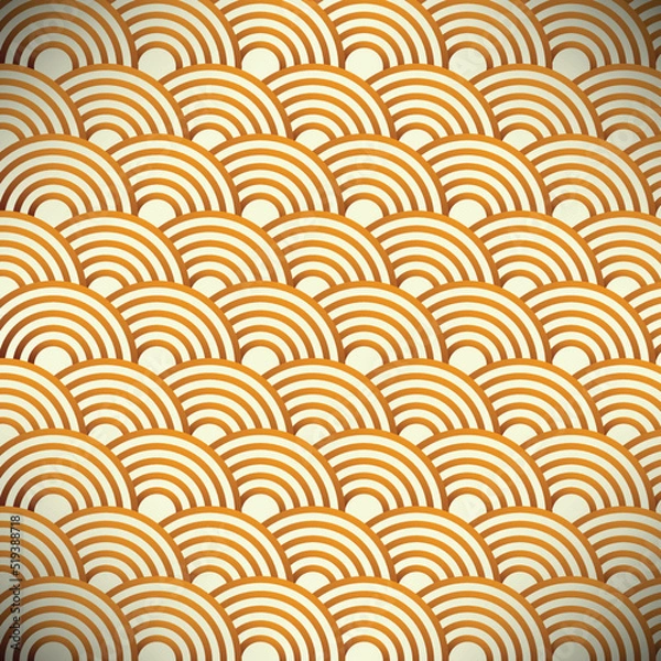 Fototapeta red circle overlap lined style chinese, vector background