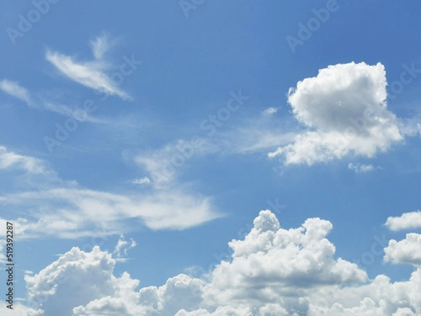 Obraz White cloud on blue sky