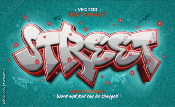 Obraz Street graffiti editable text effect style