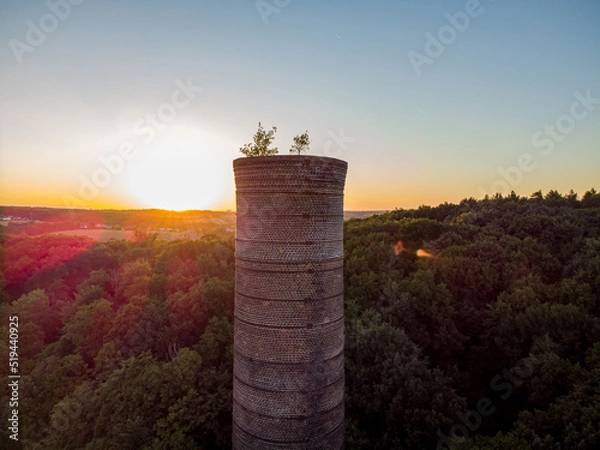Obraz The chimney at sunset