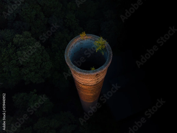 Obraz The chimney at sunset