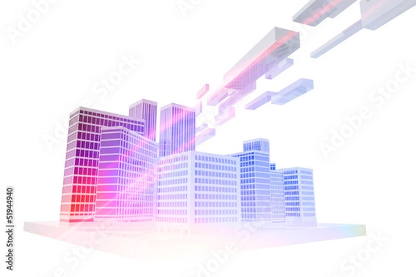 Obraz City and technology