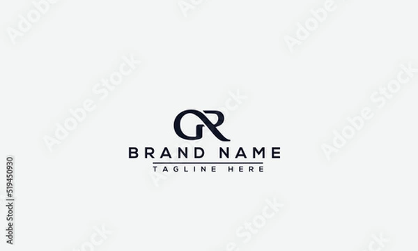 Obraz Logo design letter GR . Elegant modern. Vector template.