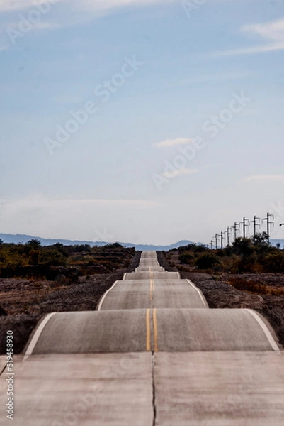 Obraz Horizontal format photograph of Argentina's National Route 40 paved with undulations