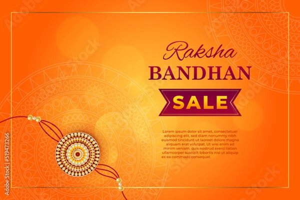 Obraz Flat Raksha Bandhan sales concept.