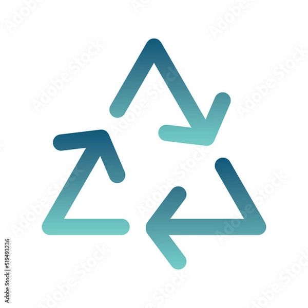 Fototapeta recycle logo gradient design template icon element