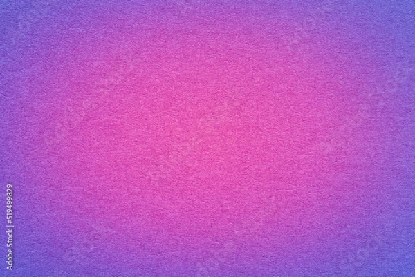Fototapeta Texture of old dark blue and purple paper background, with holographic gradient frame, macro. Magenta craft cardboard