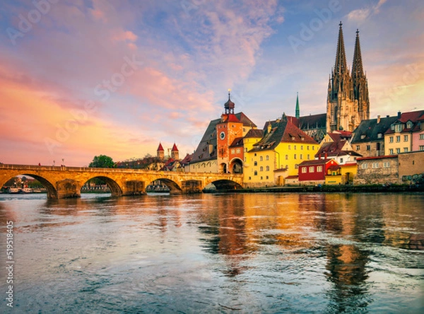 Obraz Regensburg sunset