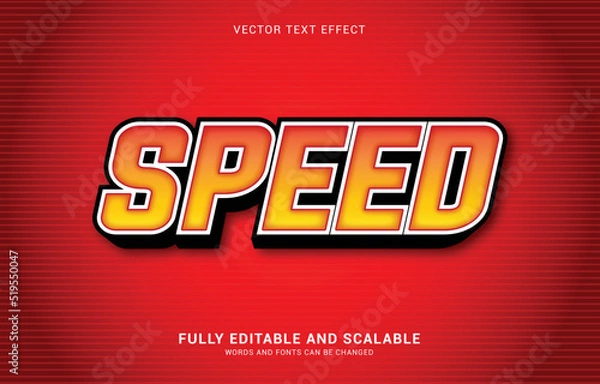 Fototapeta editable text effect, Speed style