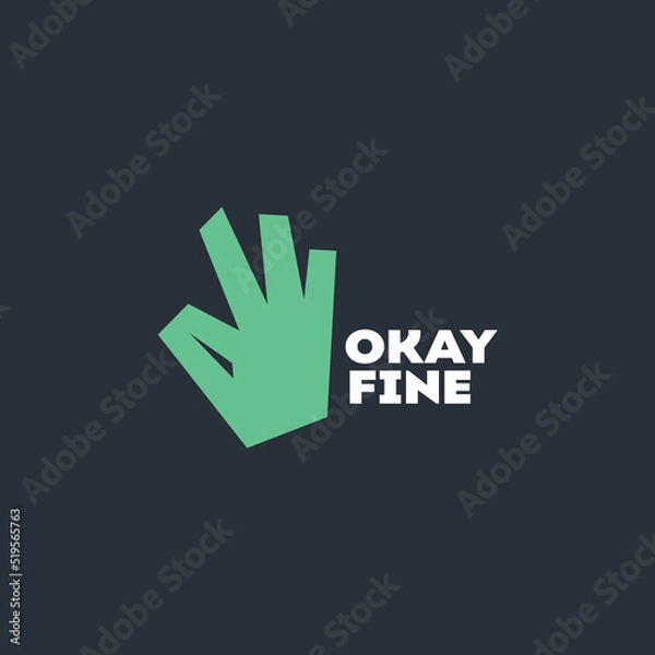 Obraz Okay Fine Logo