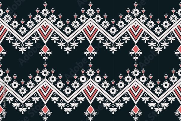 Obraz 
triangular shapes arranged decorated with white flowers and hanging flowers below for clothing, home decoration