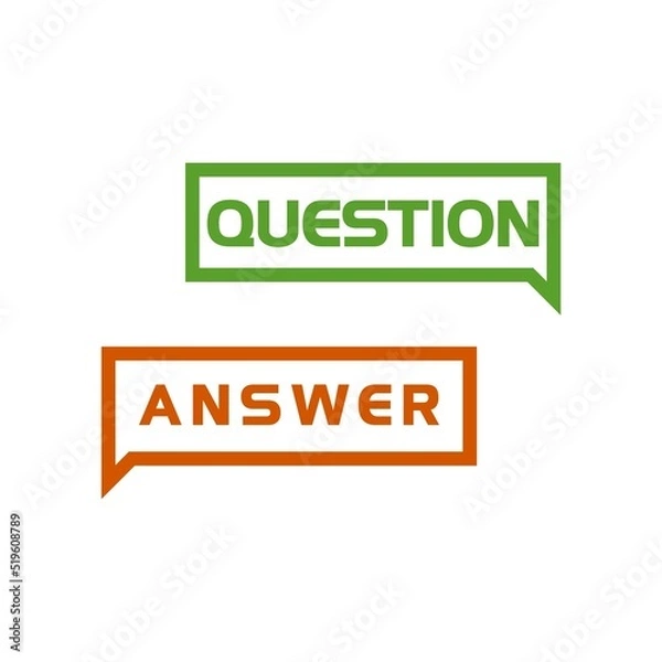 Fototapeta Speech bubbles with Question and Answer icon isolated on white background