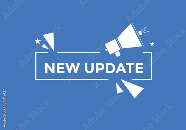 Fototapeta New update Colorful label sign template. New update symbol web banner

