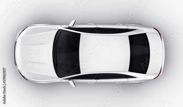 Obraz White car in studio