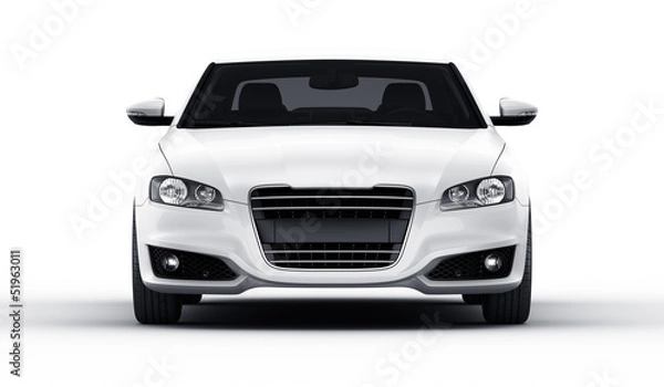 Obraz Biały samochód w studio