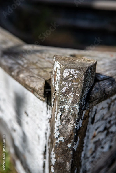 Obraz close up on a old boat