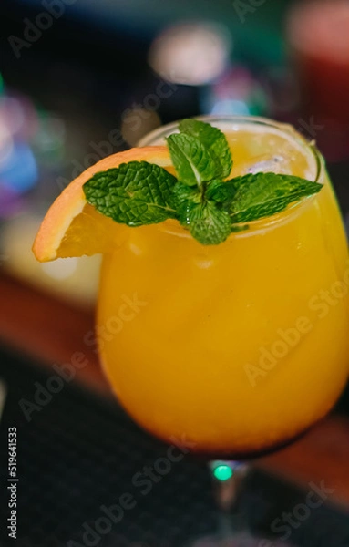 Obraz Gin Drink With Orange and Mint
