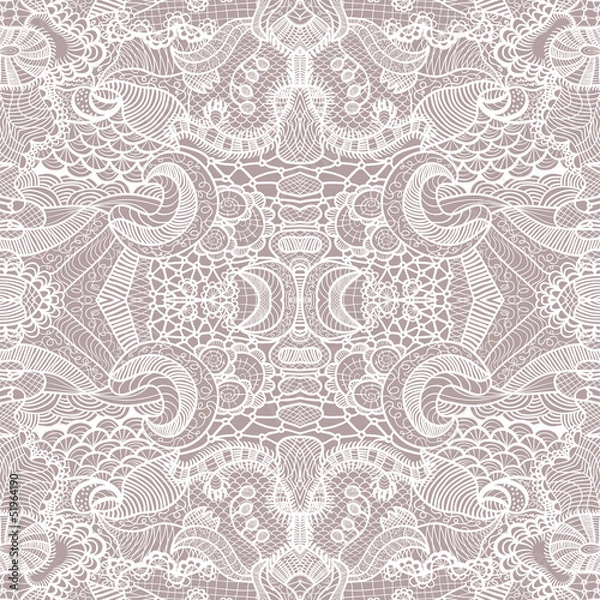 Fototapeta Hand drawn seamless pattern, seamless vector pattern