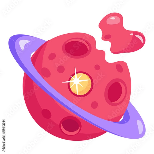 Obraz Get this amazing flat icon of space orbit 