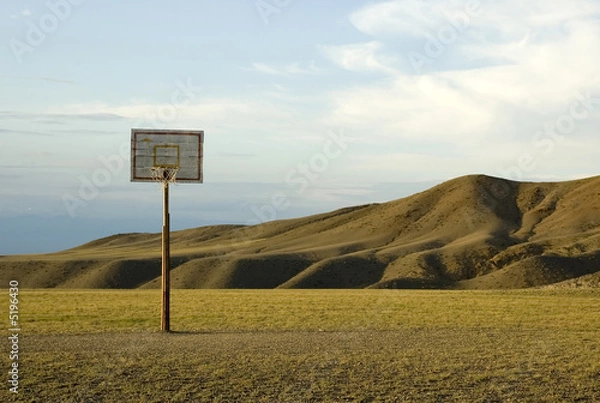 Obraz backetball hoop in desert