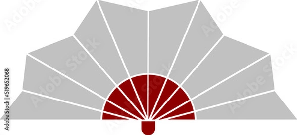 Fototapeta hand fan vector design illustration isolated on transparent background 