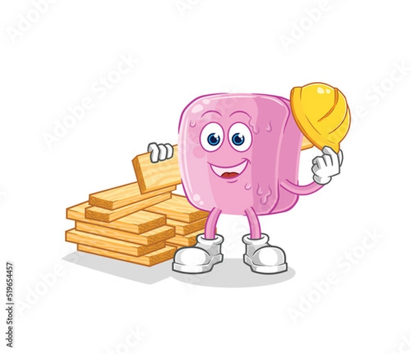 Obraz nail builder vector. cartoon character