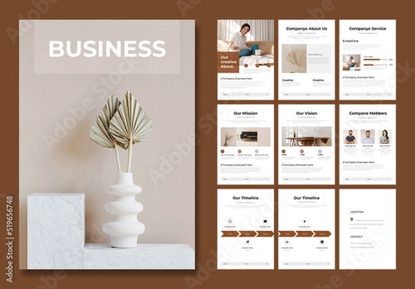 Fototapeta Minimal Business Brochure