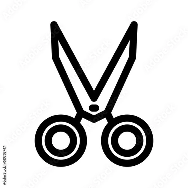 Obraz scissors icon or logo isolated sign symbol vector illustration - high quality black style vector icons
