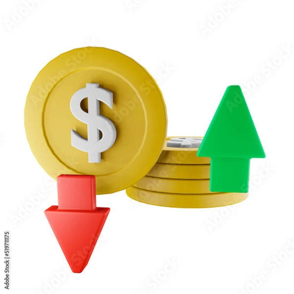 Obraz 3d illustration Dollar Value