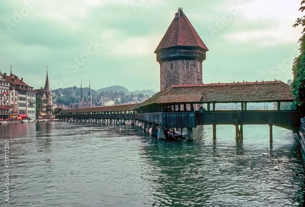 Fototapeta Chapel Bridge, Lucerne