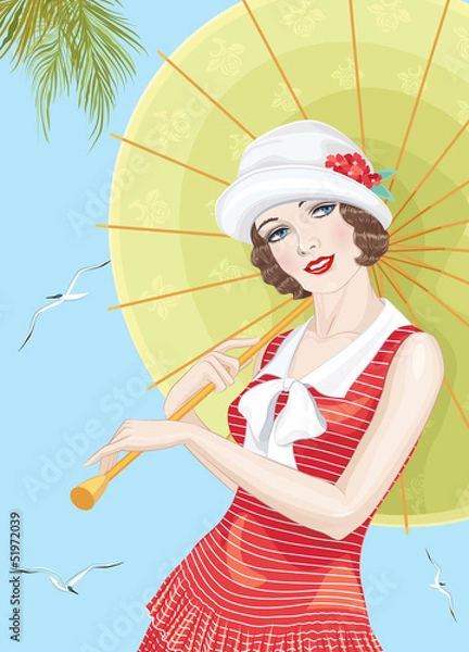 Fototapeta Twenties girl