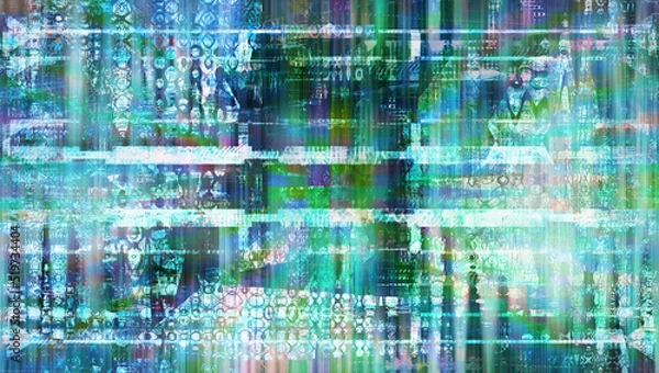 Fototapeta Abstract iridescent grunge texture background image.
