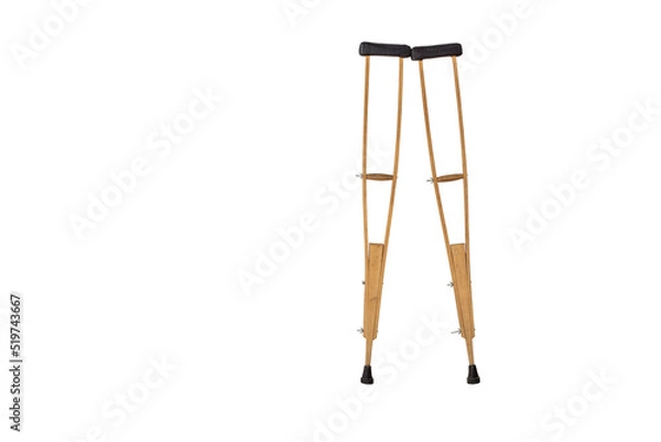 Fototapeta The  axillary Crutches  clipping path, it is on white background.