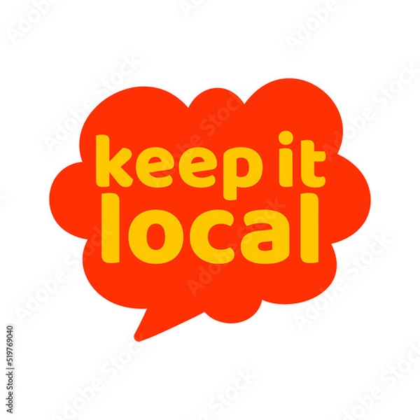 Fototapeta Tag keep it local, vector illustration