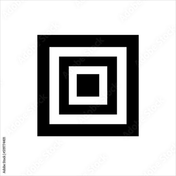 Fototapeta Black white square pattern on white background