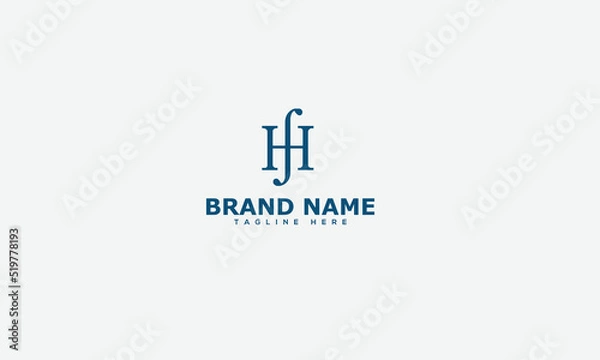 Obraz Logo design letter HF . Elegant modern. Vector template.