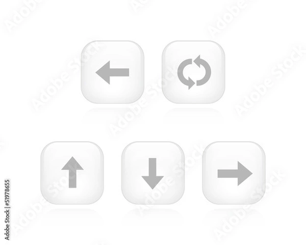 Obraz White Arrow Buttons