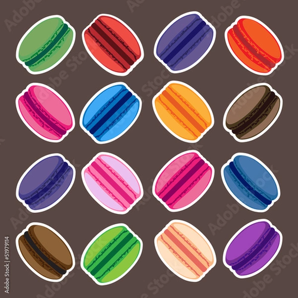 Obraz Colored sweet macaroons