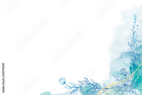 Fototapeta abstract background with flowers