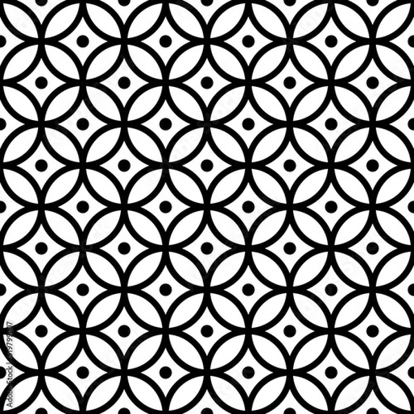 Fototapeta Vector seamless pattern with geometric circle