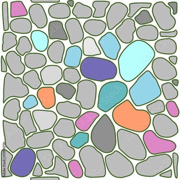 Obraz seamless pebbles pattern background