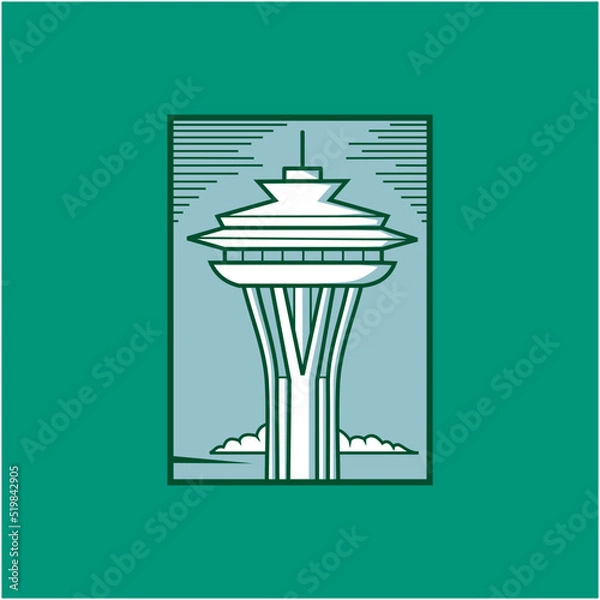 Obraz Seattle icon illustration