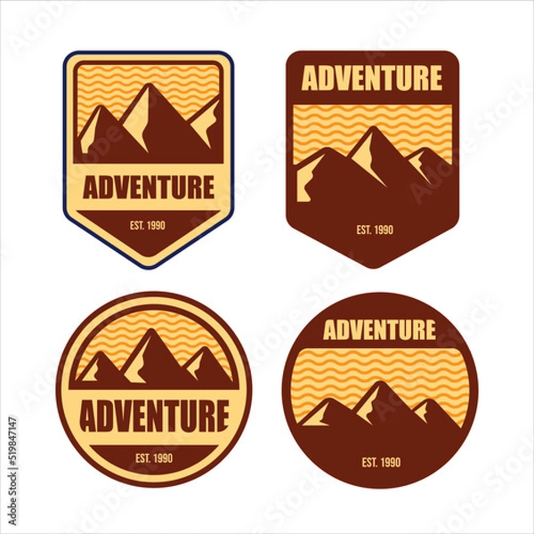 Obraz mountain adventure logo design template set