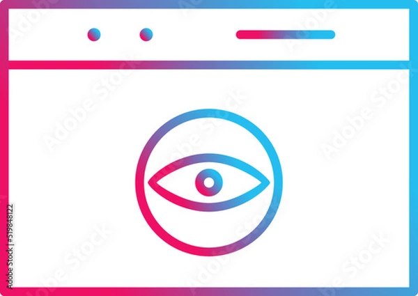 Fototapeta Unique Web Visibility Vector Icon