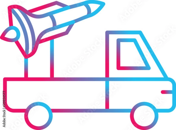 Fototapeta Missile Truck Icon