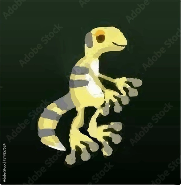 Obraz Yellow lizzard.