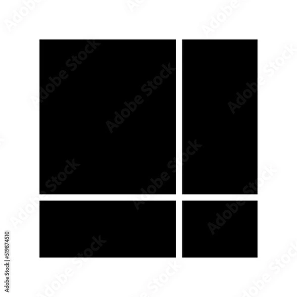 Fototapeta layout icon or logo isolated sign symbol vector illustration - high quality black style vector icons
