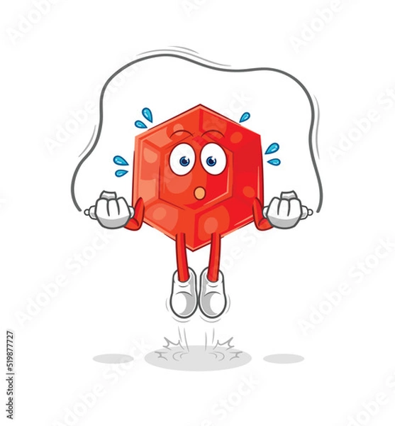 Obraz ruby jump rope exercise. character vector