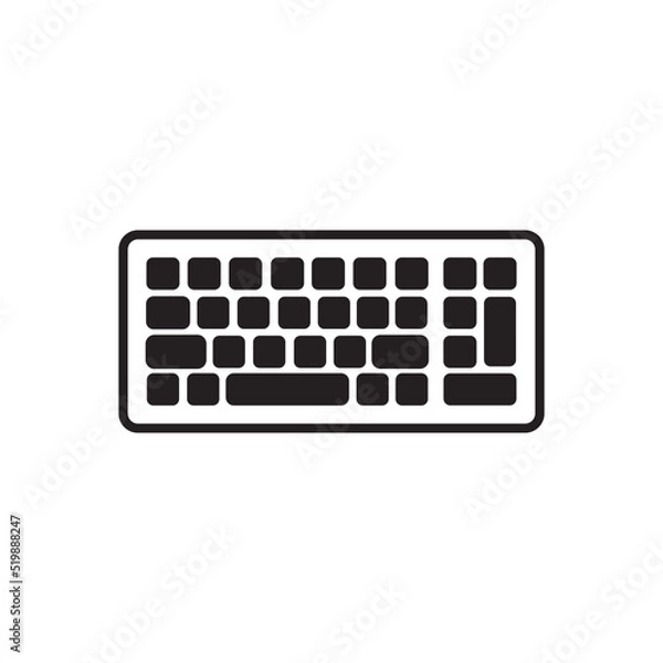 Fototapeta keyboard icon logo vector design template