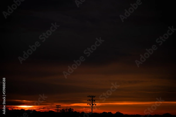 Obraz sunset over the city